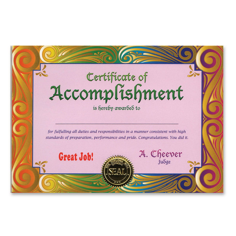 Certificate Of Accomplishment – 5" x 7" by Beistle for Educational Certificate Greetings