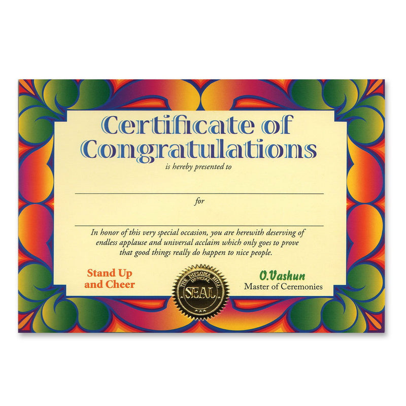 Certificate Of Congratulations – 5" x 7" by Beistle for General occasion Certificate Greetings
