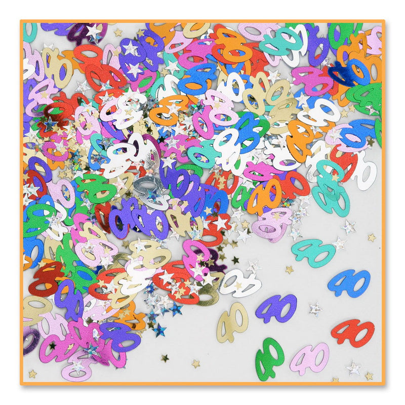 40 & Stars Confetti – (½ Oz/Pkg) by Beistle for Age-specific birthday Diploma Mill Confetti