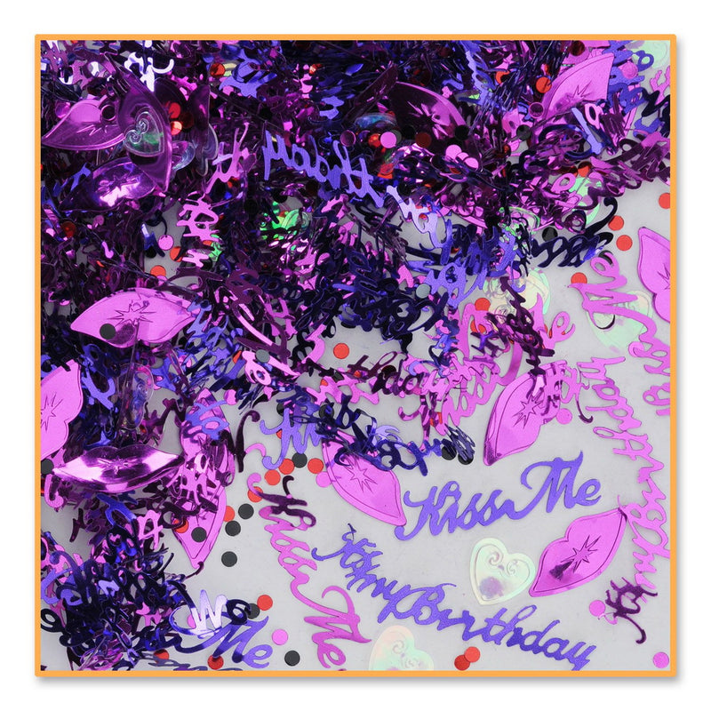 Kiss Me It's My Birthday Confetti – (½ Oz/Pkg) by Beistle Diploma Mill Confetti