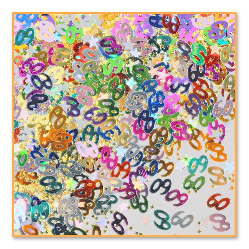 60 & Stars Confetti – (½ Oz/Pkg) by Beistle for Age-specific birthday Diploma Mill Confetti