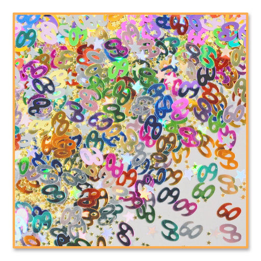 60 & Stars Confetti – (½ Oz/Pkg) by Beistle for Age-specific birthday Diploma Mill Confetti