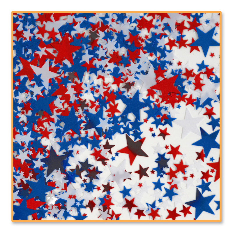Red, White & Blue Stars Confetti – (½ Oz/Pkg) by Beistle for Patriotic Diploma Mill Confetti