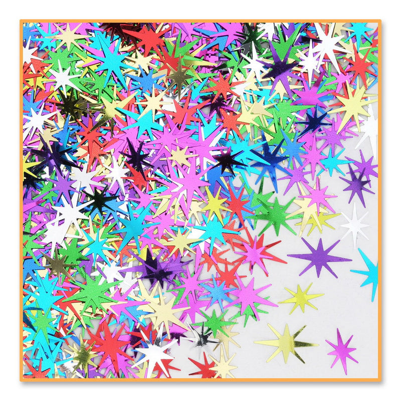 Multi-Color Starbursts Confetti – (½ Oz/Pkg) by Beistle for New Years Diploma Mill Confetti