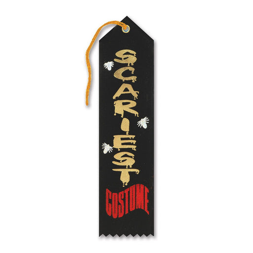 Scariest Costume Award Ribbon – 2" x 8" by Beistle for Halloween Award Ribbons