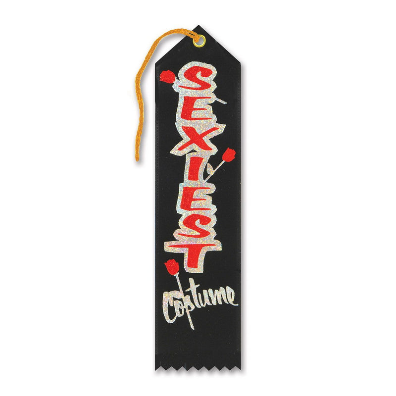Sexiest Costume Award Ribbon – 2" x 8" by Beistle for Halloween Award Ribbons