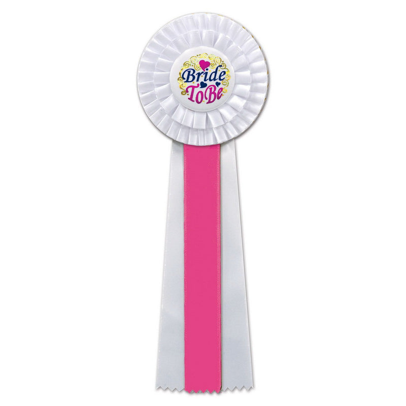 Bride To Be Deluxe Rosette – 4½" x 13½" by Beistle for Wedding Deluxe Rosettes