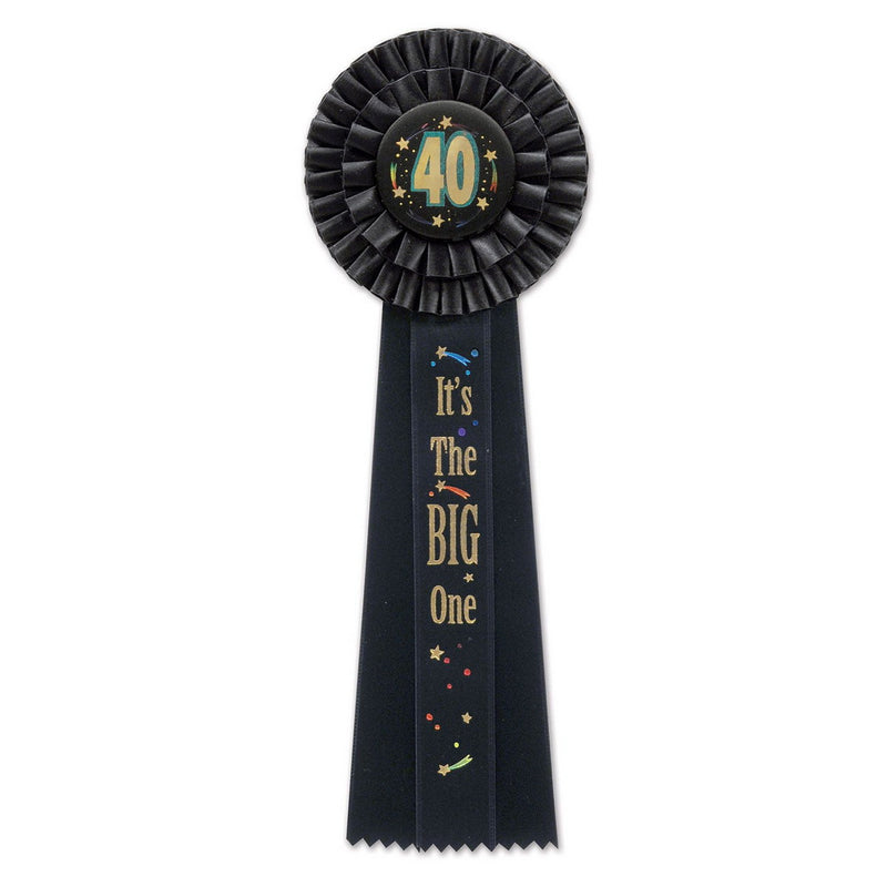 40 It's The Big One Deluxe Rosette – 4½" x 13½" by Beistle for Over-The-Hill Deluxe Rosettes
