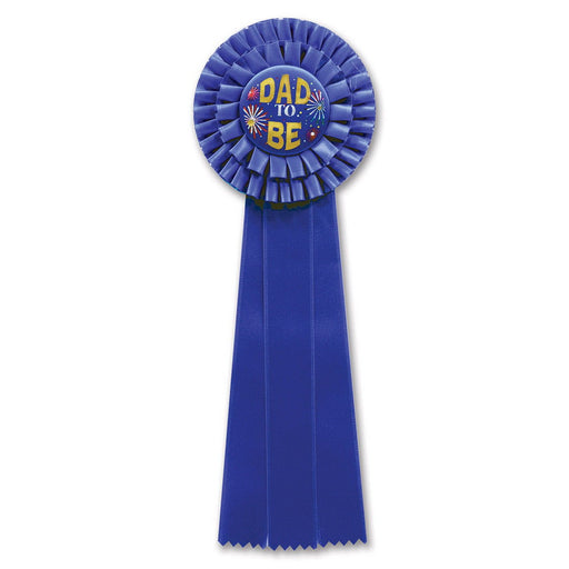 Dad To Be Deluxe Rosette – 4½" x 13½" by Beistle for Baby Shower Deluxe Rosettes