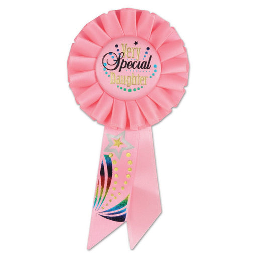 Very Special Daughter Rosette – 3¼" x 6½" by Beistle for General occasion Rosettes
