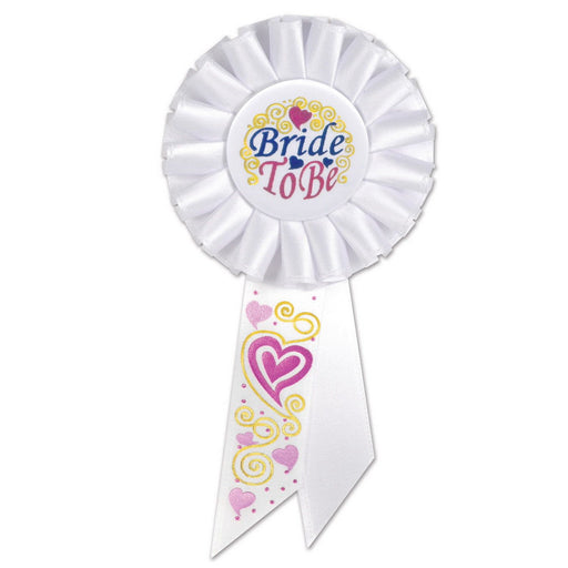 Bride To Be Rosette – 3¼" x 6½" by Beistle for Wedding Rosettes
