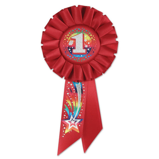 #1 Rosette – 3¼" x 6½" by Beistle for Educational Rosettes