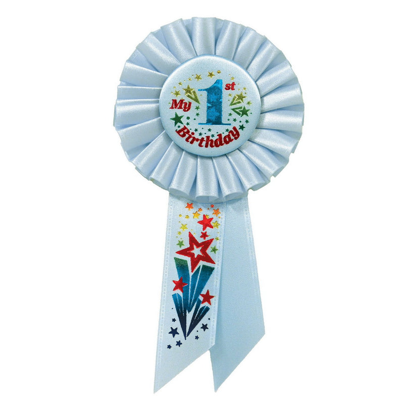 My "1st" Birthday Rosette – 3¼" x 6½" by Beistle for 1st Birthday Rosettes