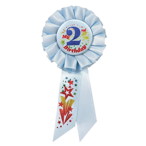 My "2nd" Birthday Rosette – 3¼" x 6½" by Beistle for Age-specific birthday Rosettes