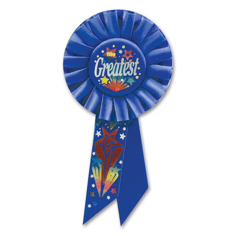 The Greatest Rosette – 3¼" x 6½" by Beistle for General occasion Rosettes