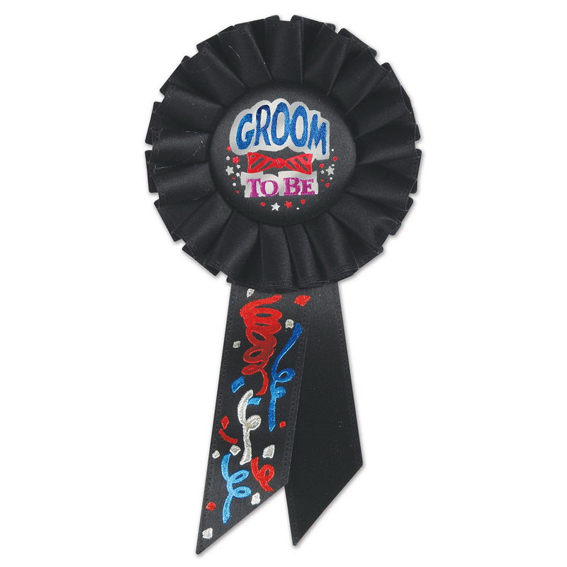 Groom To Be Rosette – 3¼" x 6½" by Beistle for Wedding Rosettes