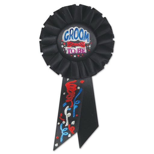Groom To Be Rosette – 3¼" x 6½" by Beistle for Wedding Rosettes