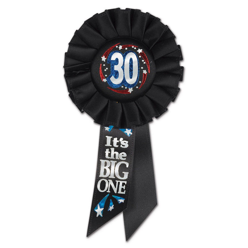 30 It's The Big One Rosette – 3¼" x 6½" by Beistle for Over-The-Hill Rosettes
