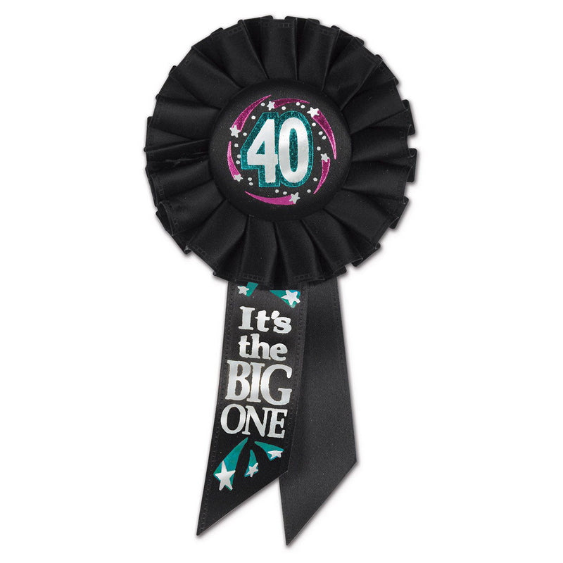40 It's The Big One Rosette – 3¼" x 6½" by Beistle for Over-The-Hill Rosettes