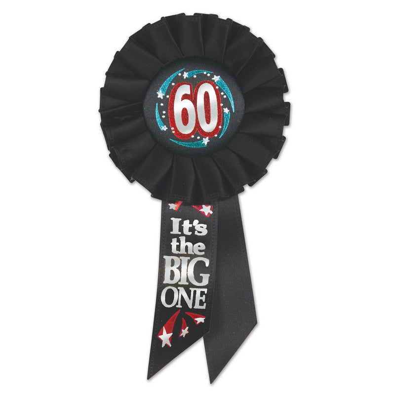 60 It's The Big One Rosette – 3¼" x 6½" by Beistle for Over-The-Hill Rosettes