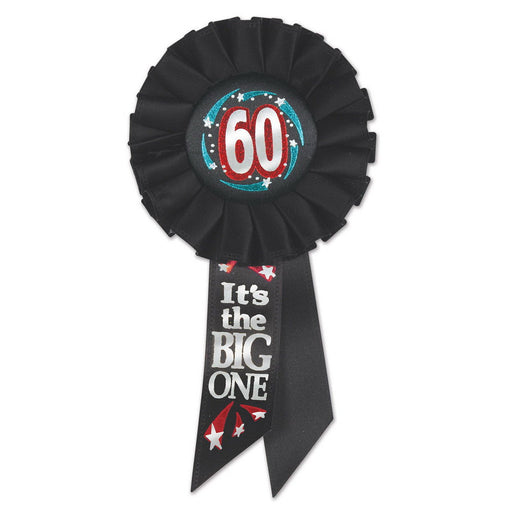 60 It's The Big One Rosette – 3¼" x 6½" by Beistle for Over-The-Hill Rosettes