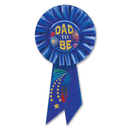 Dad To Be Rosette – 3¼" x 6½" by Beistle for Baby Shower Rosettes