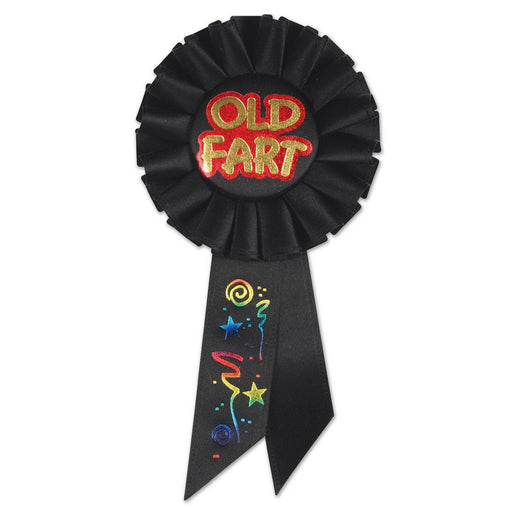 Old Fart Rosette – 3¼" x 6½" by Beistle for Over-The-Hill Rosettes