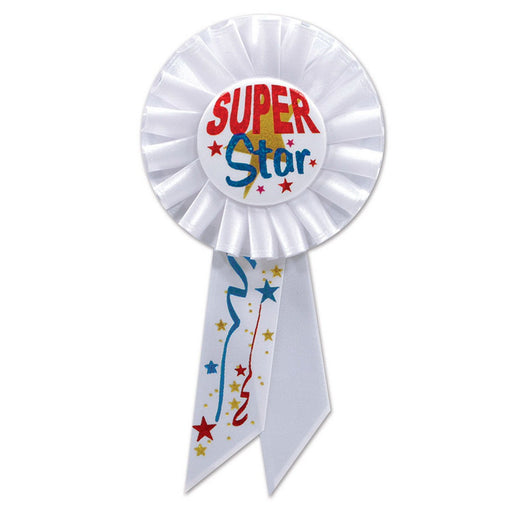 Super Star Rosette – 3¼" x 6½" by Beistle for Sports Rosettes