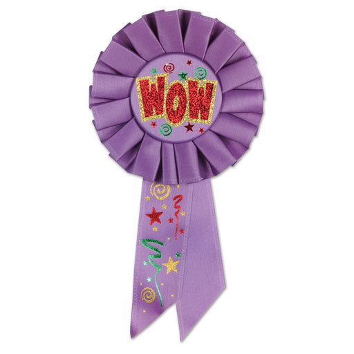 Wow Rosette – 3¼" x 6½" by Beistle for General occasion Rosettes