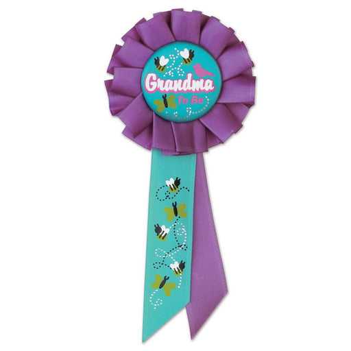 Grandma To Be Rosette – 3¼" x 6½" by Beistle for Baby Shower Rosettes