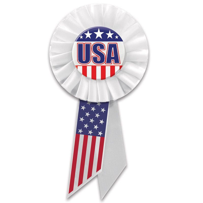 USA Rosette – 3¼" x 6½" by Beistle for Patriotic Rosettes