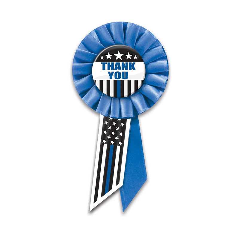 Thank You Law Enforcement Rosette – 3¼" x 6½" by Beistle for Patriotic Rosettes