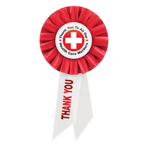 TY To All Our Health Care Workers Rstte – 3¼" x 6½" by Beistle for Patriotic Rosettes