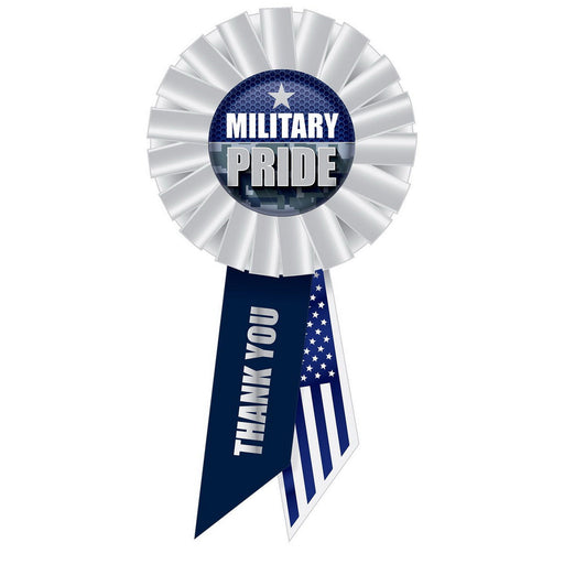 Military Pride Rosette – 3¼" x 6½" by Beistle for Patriotic Rosettes