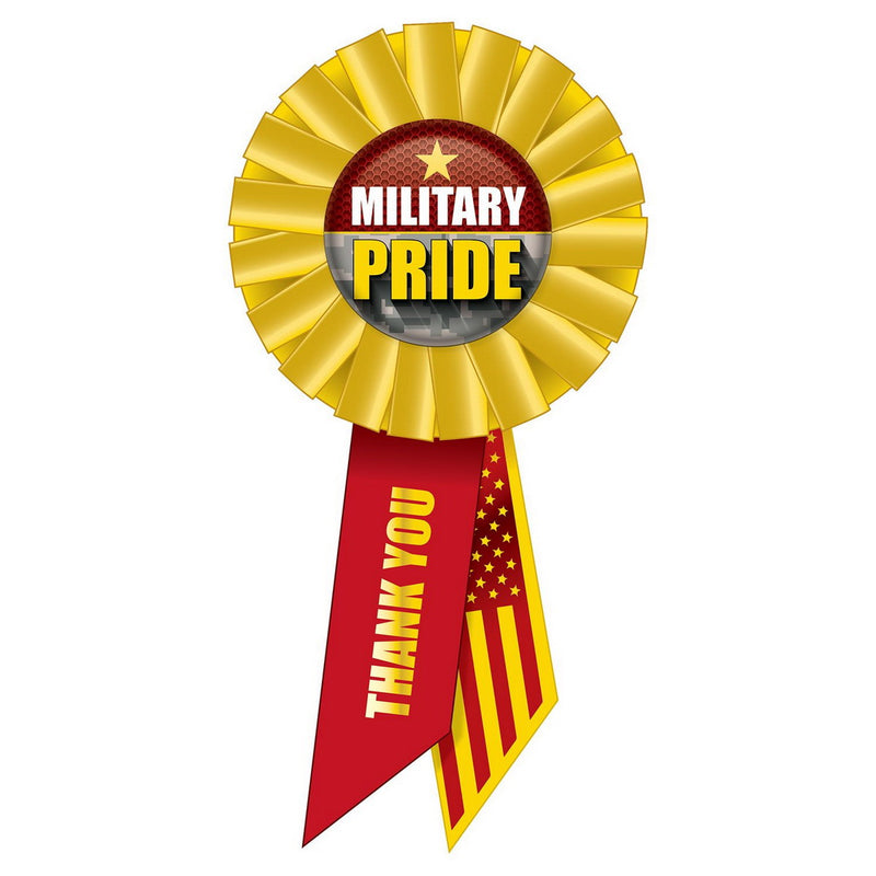 Military Pride Rosette – 3¼" x 6½" by Beistle for Patriotic Rosettes