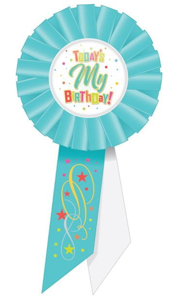 Today's My Birthday! Rosette – 3¼" x 6½" by Beistle Rosettes