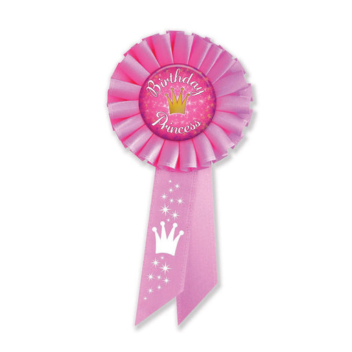 Birthday Princess Rosette – 3¼" x 6½" by Beistle Rosettes