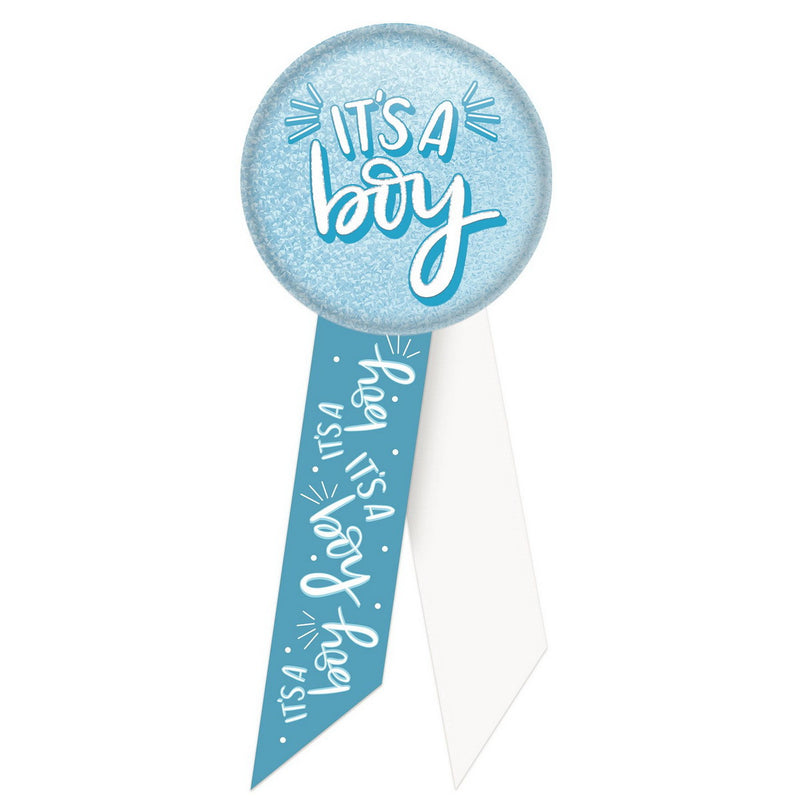 It's A Boy Rosette – 2" x 5½" by Beistle for Baby Shower Rosettes