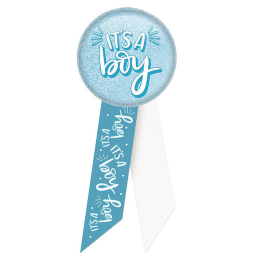 It's A Boy Rosette – 2" x 5½" by Beistle for Baby Shower Rosettes
