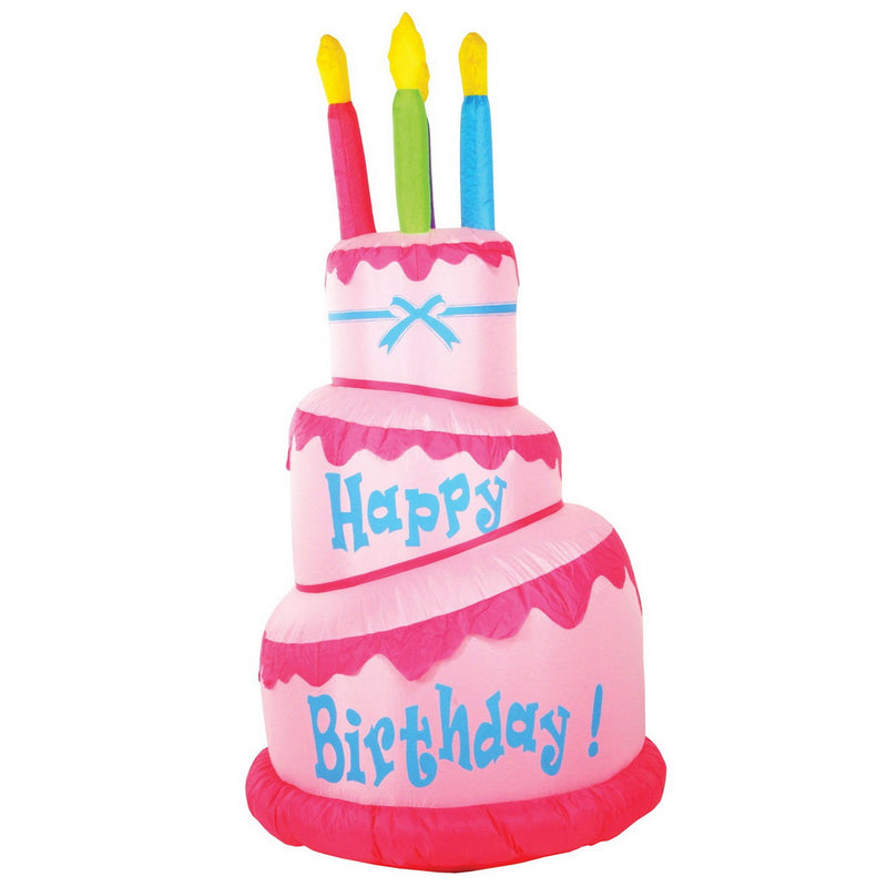 Jumbo Happy Birthday Cake Inflatable – 5' 10" x 3' 2" – (1/Box) by Beistle Inflatables