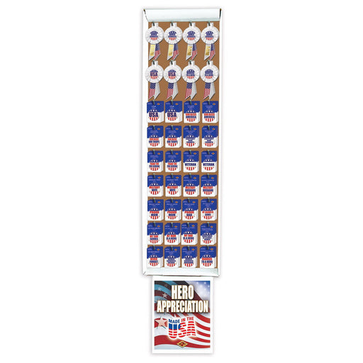 Patriotic Button & Rosette Floor Display by Beistle Diploma Mill Display