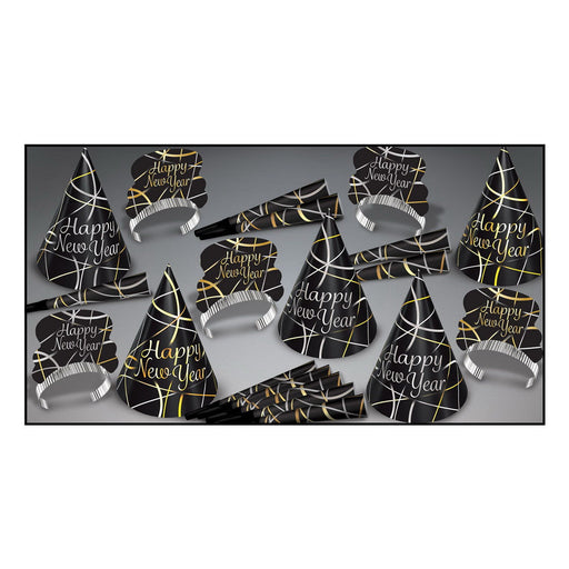 Silver & Gold Ring In The NY Asst for 10 by Beistle for New Years 10 Person Assortments