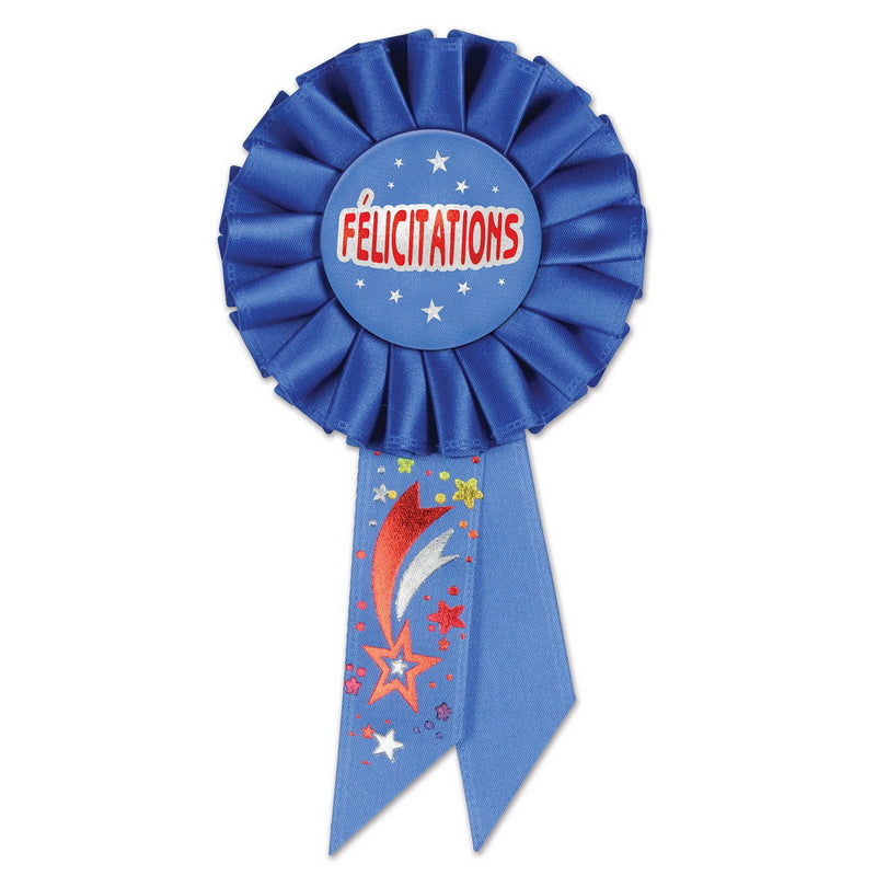 Felicitations (Congratulations) Rosette – 3¼" x 6½" by Beistle for Baby Shower Rosettes
