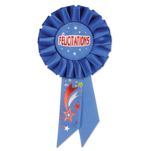 Felicitations (Congratulations) Rosette – 3¼" x 6½" by Beistle for Baby Shower Rosettes