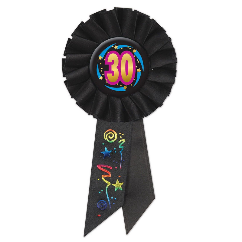 30 Rosette – 3¼" x 6½" by Beistle for Over-The-Hill Rosettes