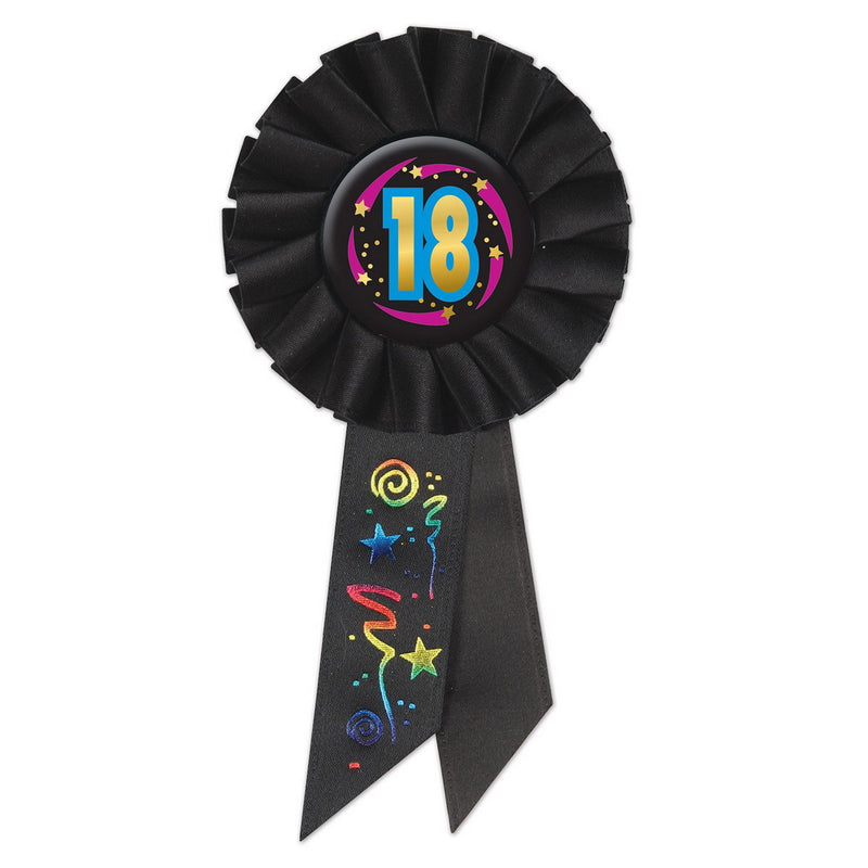 18 Rosette – 3¼" x 6½" by Beistle for Age-specific birthday Rosettes