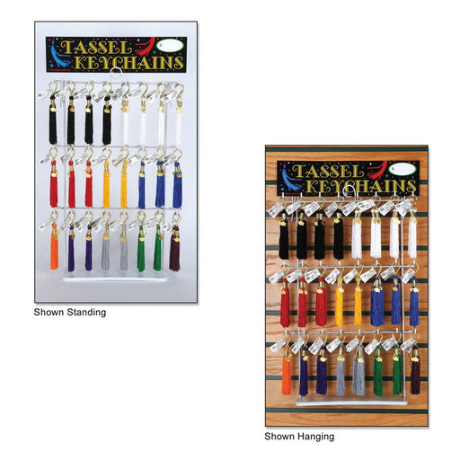 Tassel Keychain Asst - 288 Pcs by Beistle for General occasion Diploma Mill Display
