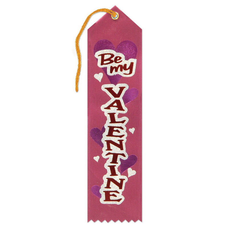 Be My Valentine Award Ribbon – 2" x 8" by Beistle for Valentines Award Ribbons