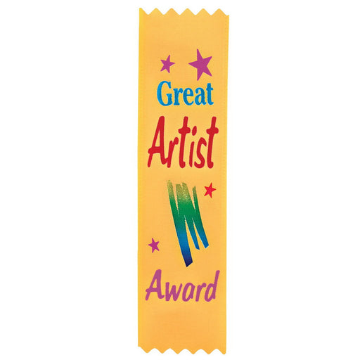 Great Artist Award Value Pack Ribbons – 1½" x 6¼" – (10/Pkg) by Beistle for Educational Value Packs