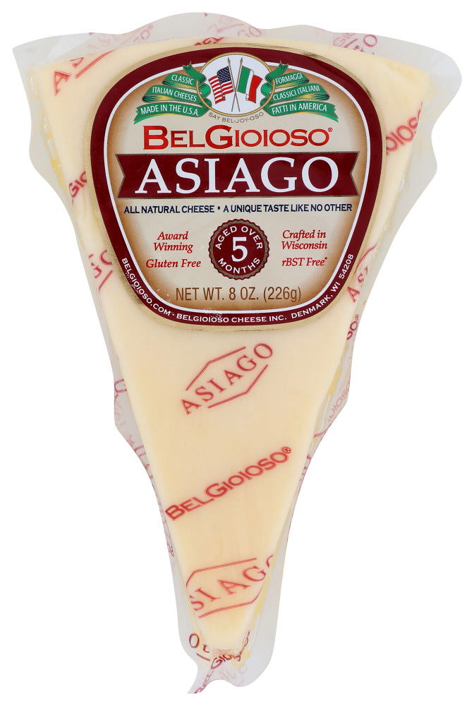 BELGIOIOSO: Asiago Wedge Cheese, 8 oz - No Brand For Less